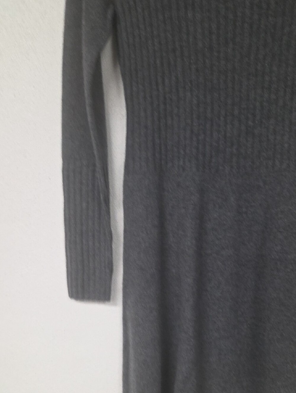 Aqua Charcoal Ribbed Long-Sleeve Knit Dress - Picture 6 of 8
